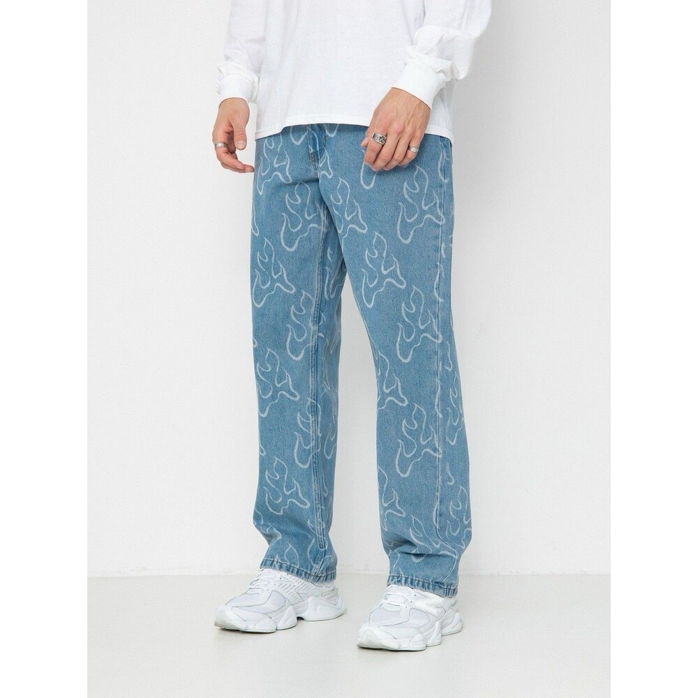Vans Check 5 Blaze Loose Fit Flame Print Jeans Size 32x31 BR6274